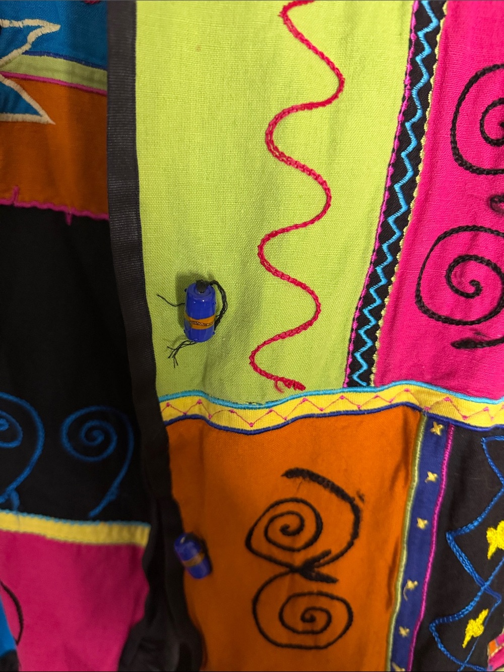 Colorblock Embroidered Patchwork Jacket - Multicolor - Picture 2 of 4